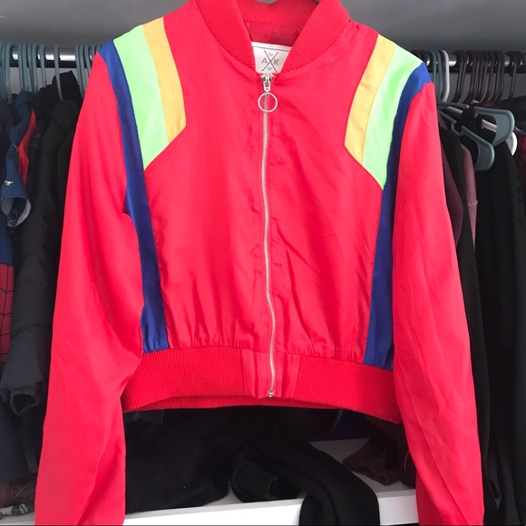 Rainbow crop top jacket - Picture 1 of 6
